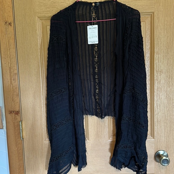 ❤️🔥Free People Black Willow Cardigan NWT $128 - Picture 6 of 6